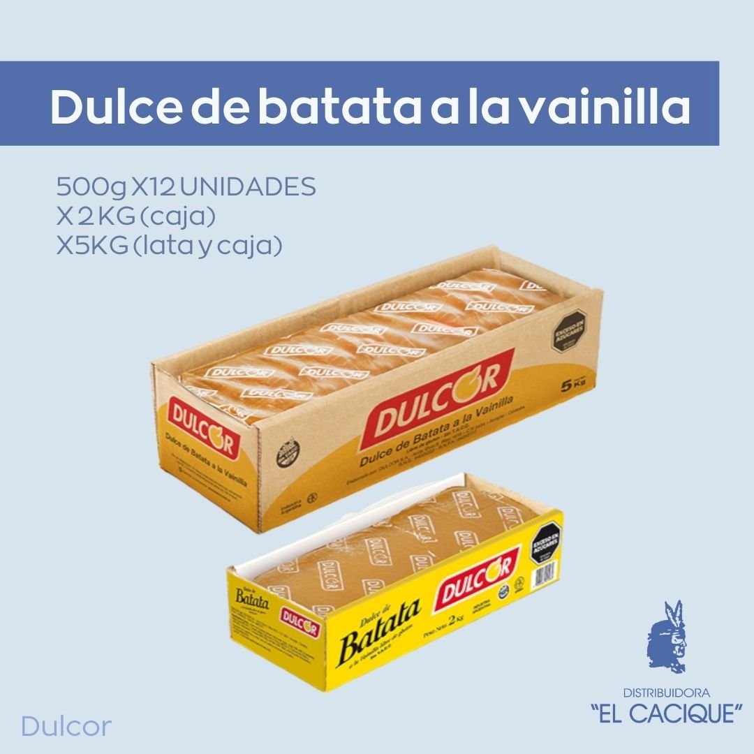 D.BATATA VAINILLA X 5 KG. DULCOR(caja)