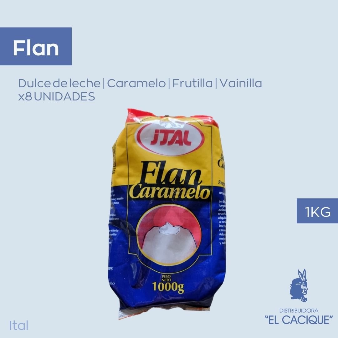 FLAN CARAMELO 8 X  1Kg. ITAL