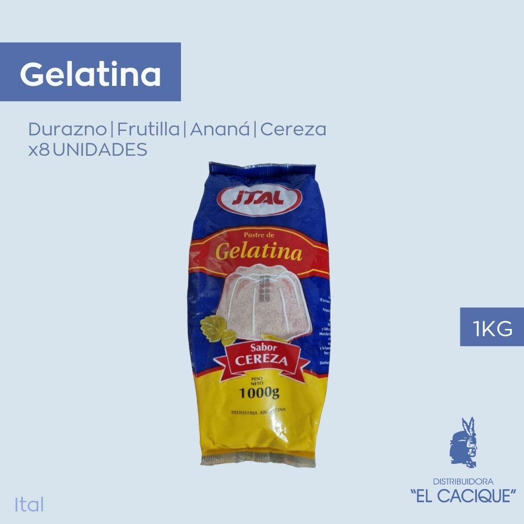 GELATINA X 1 KG. FRUTILLA ITAL