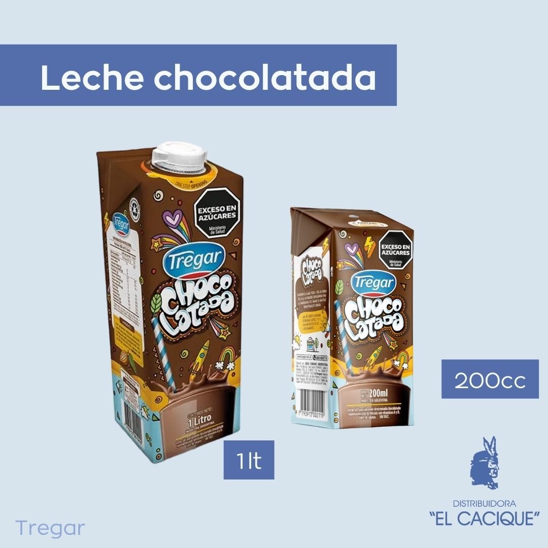 Leche Chocolat. 18 Un.X 200 ml. tregar