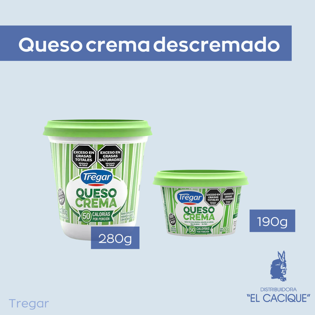 QUESO CREMA LIGTH 12 X 190 GRS. TREGAR
