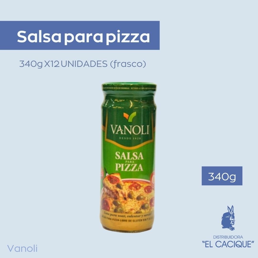 SALSA p/ Pizza  Vanoli Frasco 12 x 340 Gr